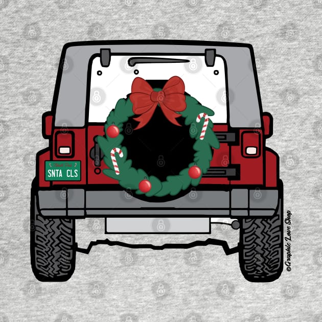 Santa's New Ride, Christmas Jeep © GraphicLoveShop by GraphicLoveShop